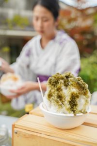 ウンマウマイデの手作り抹茶シロップのかき氷